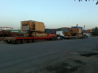 حمل ماشین الات سنگین توسط شرکت حمل ونقل خلیج فارس ترابر