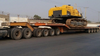 حمل بيل مكانيكي ٧٠٠ ولوو از تركمنستان به بندر عباس
