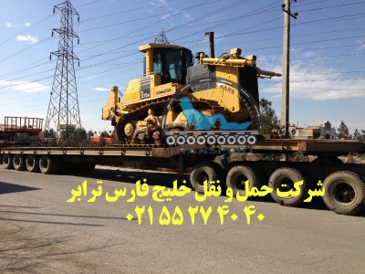 حمل بولدوزر کوماتسو 275A توسط کمرشکن 11 محور - محموله سنگین ترافیکی