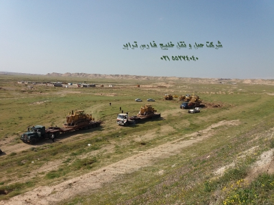 حمل بلدوزر 155 کوماتسو ( 155 KOMATSU) توسط کمرشکن 7 محور شرکت حمل و نقل خلیج فارس ترابر