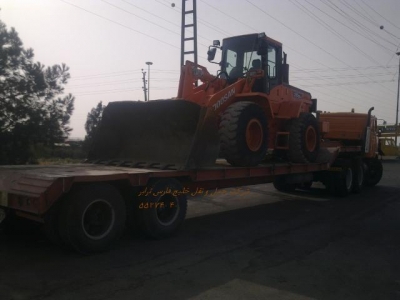لودر    DOOSAN 250 حمل توسط کمرشکن 2 محورشرکت حمل ونقل خلیج فارس ترابر 