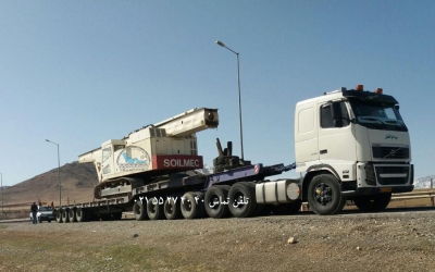 حمل دستگاه حفاری سویلمک توسط کمرشکن 11 محور