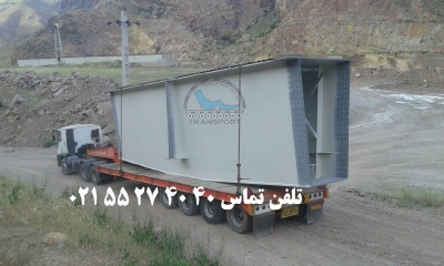 حمل سازه فلزی توسط کمرشکن 7 محور خلیج فارس ترابر