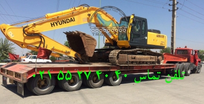 حمل بیل مکانیکی 320 توسط کمرشکن 7 محور خلیج فارس ترابر