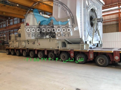 حمل Turbine توسط بوژی 10 محور به مقصد نیروگاه