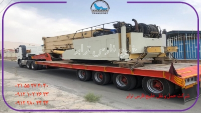 حمل محمولات سنگین لوازم نیروگاهی Power plant equipment از مبدا تهران به مقصد فیروزکوه توسط کمرشکن7محور شرکت خلیج فارس ترابر