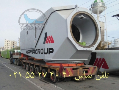 حمل Nacelle از هفت جوی به مقصد تاکستان توسط بوژی 9 محور